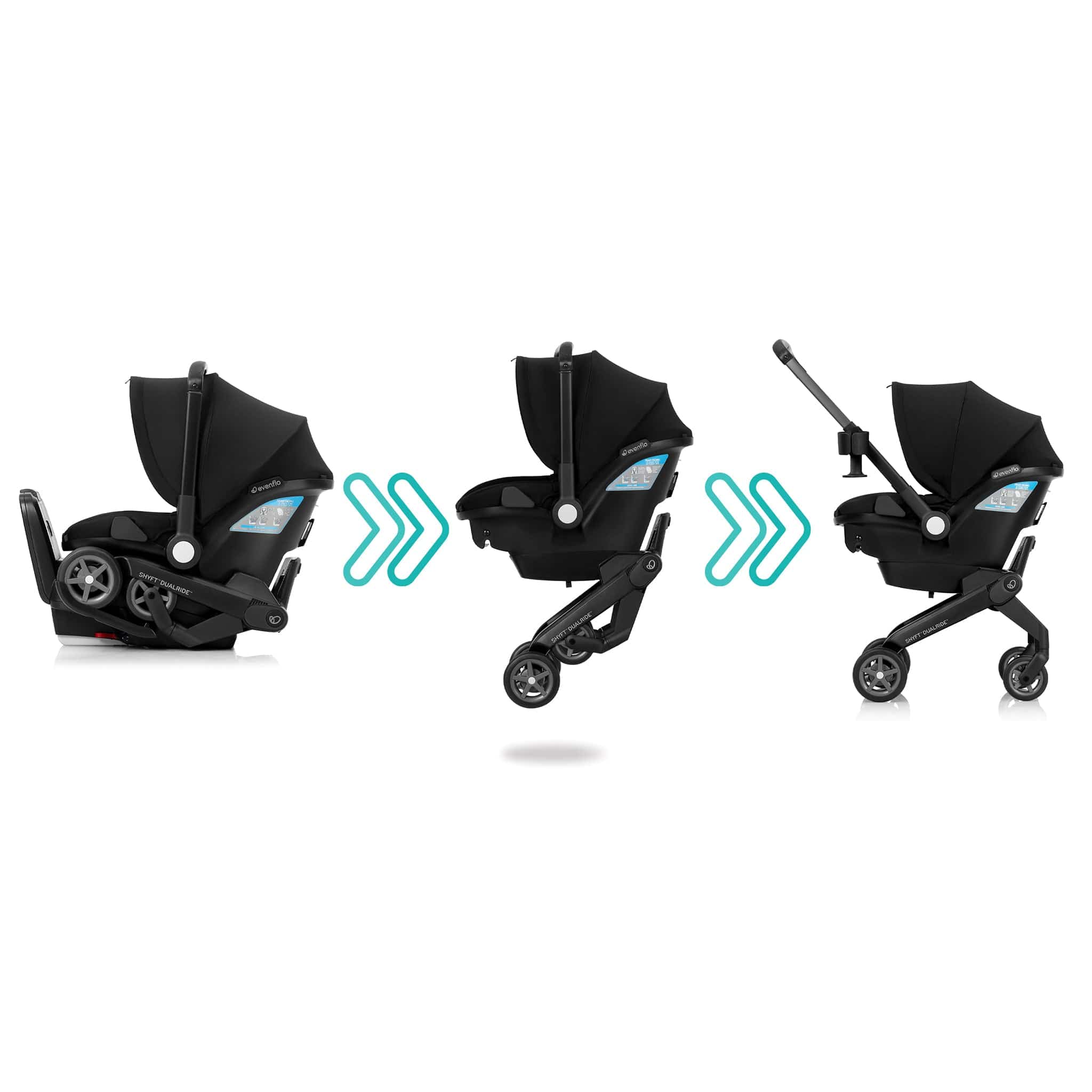 Evenflo Shyft DualRide Infant Car Seat and Stroller Combo - Ayer Pink