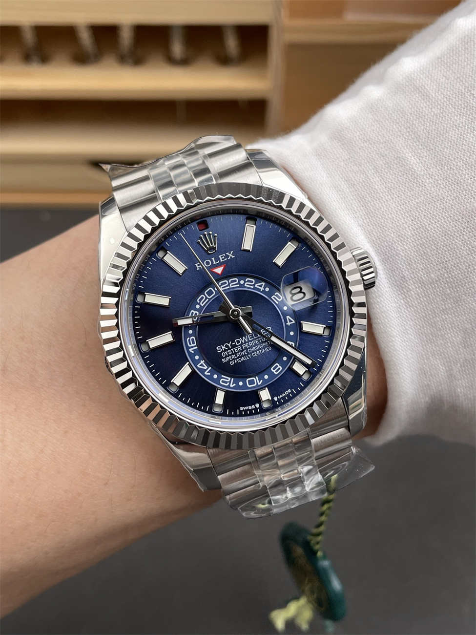 Sky Dweller Blue Dial Replica – ZF Factory 42mm Steel Automatic with Jubilee Bracelet