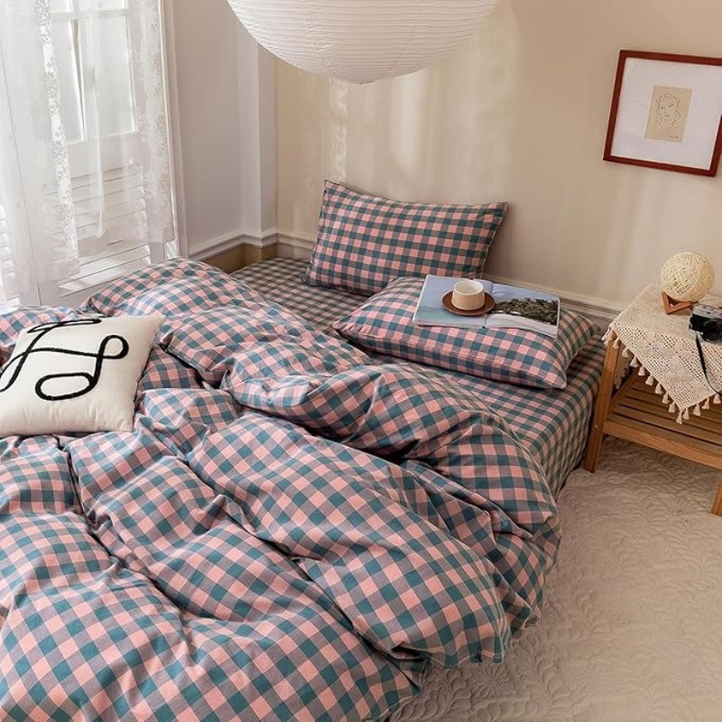 Plaid Duvet Cover Set