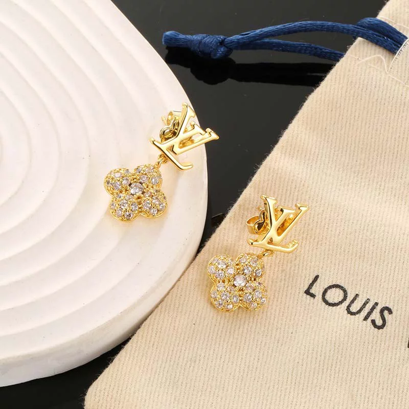 Elegant Stone-set Flowers Earrings ED-931318