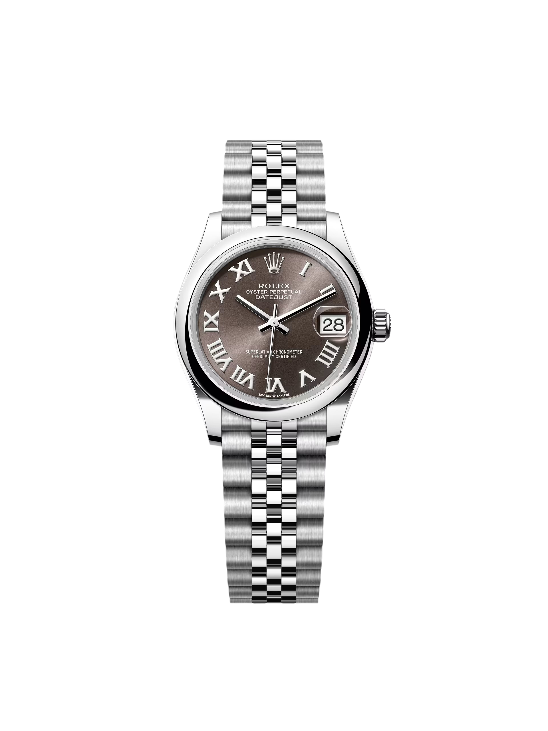 Rolex Datejust m278240-0015/0016 31mm  Dark Grey Roman Domed Bezel Oyster Oystersteel