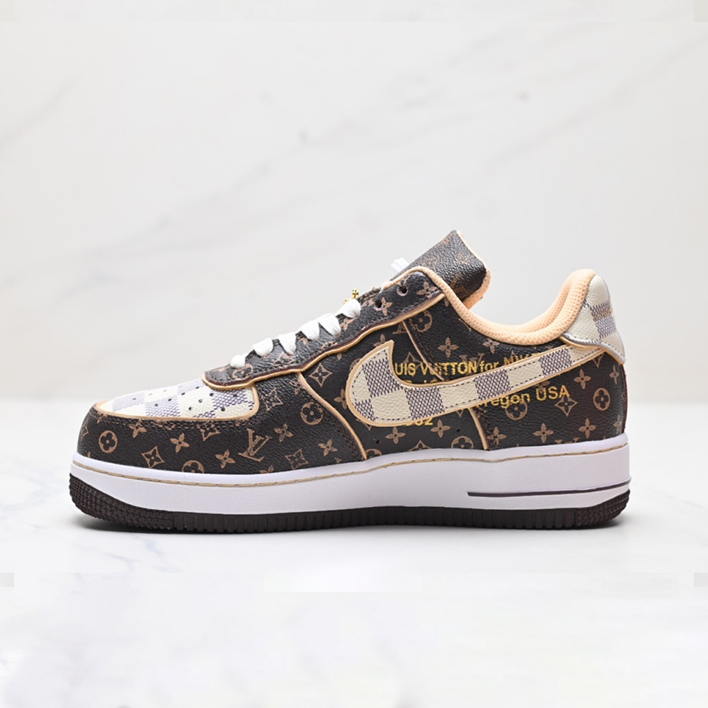 NK Air Force 1 x Lois Vuton Monograme Dark Brown NNL24112002