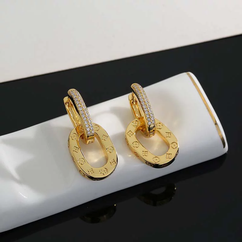 Circle Stone-set Earrings ED-931332