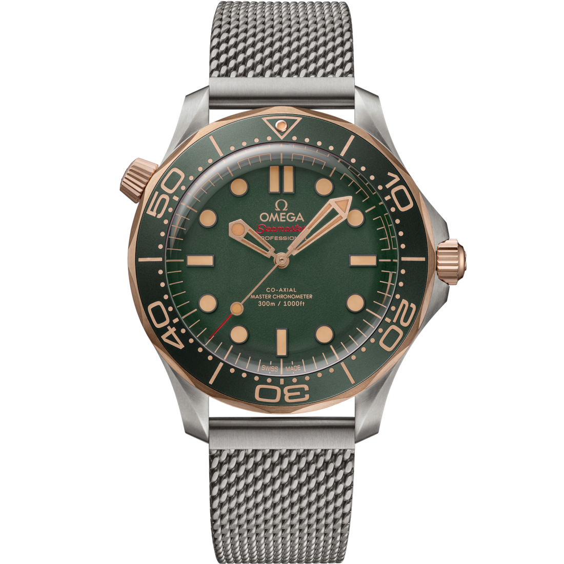 Omega Seamaster Diver 300m, Titanium and OMEGA’s exclusive 9K Bronze Gold, 42mm 210.90.42.20.10.001