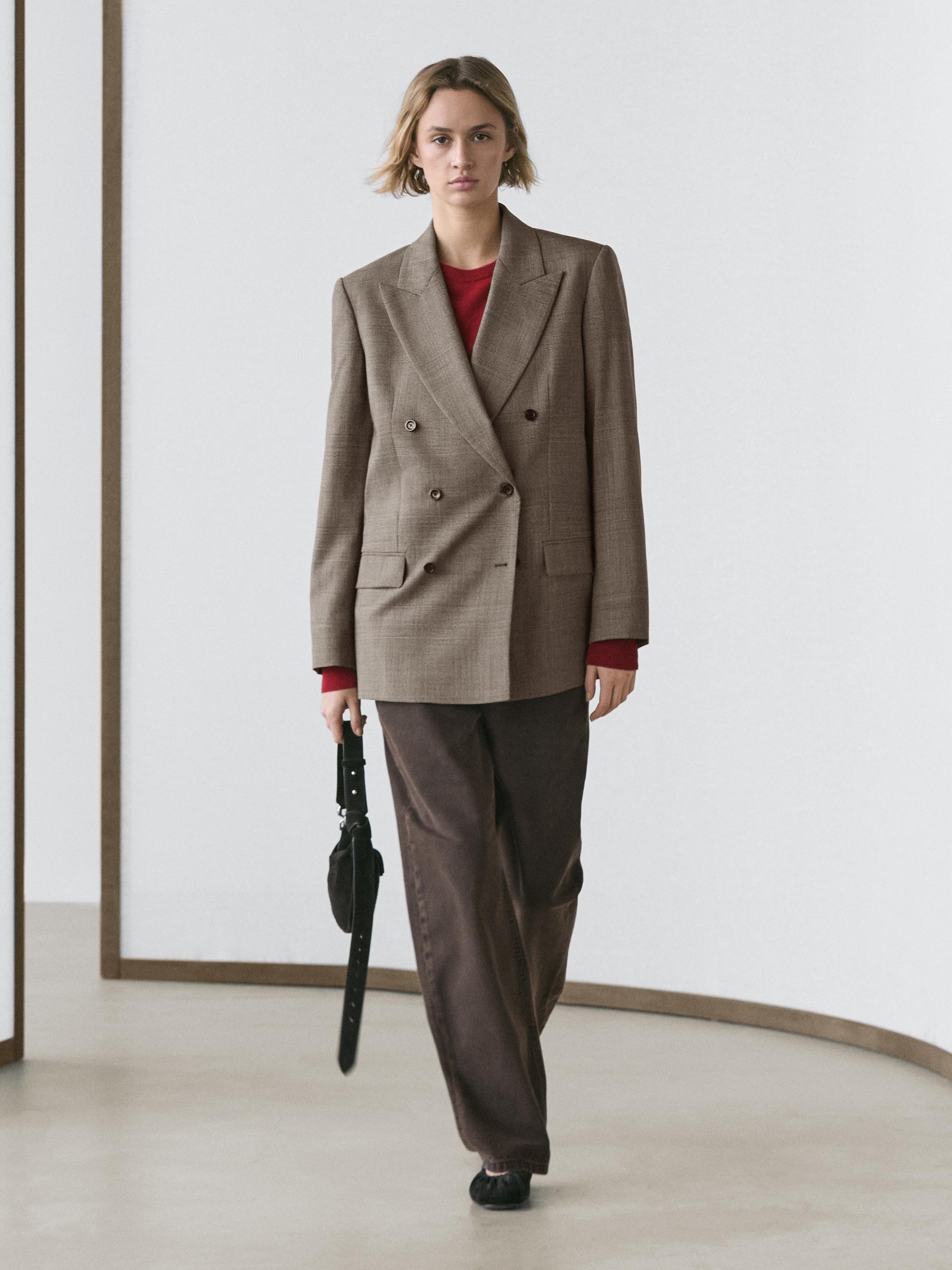 Americana traje cuadros 100% lana