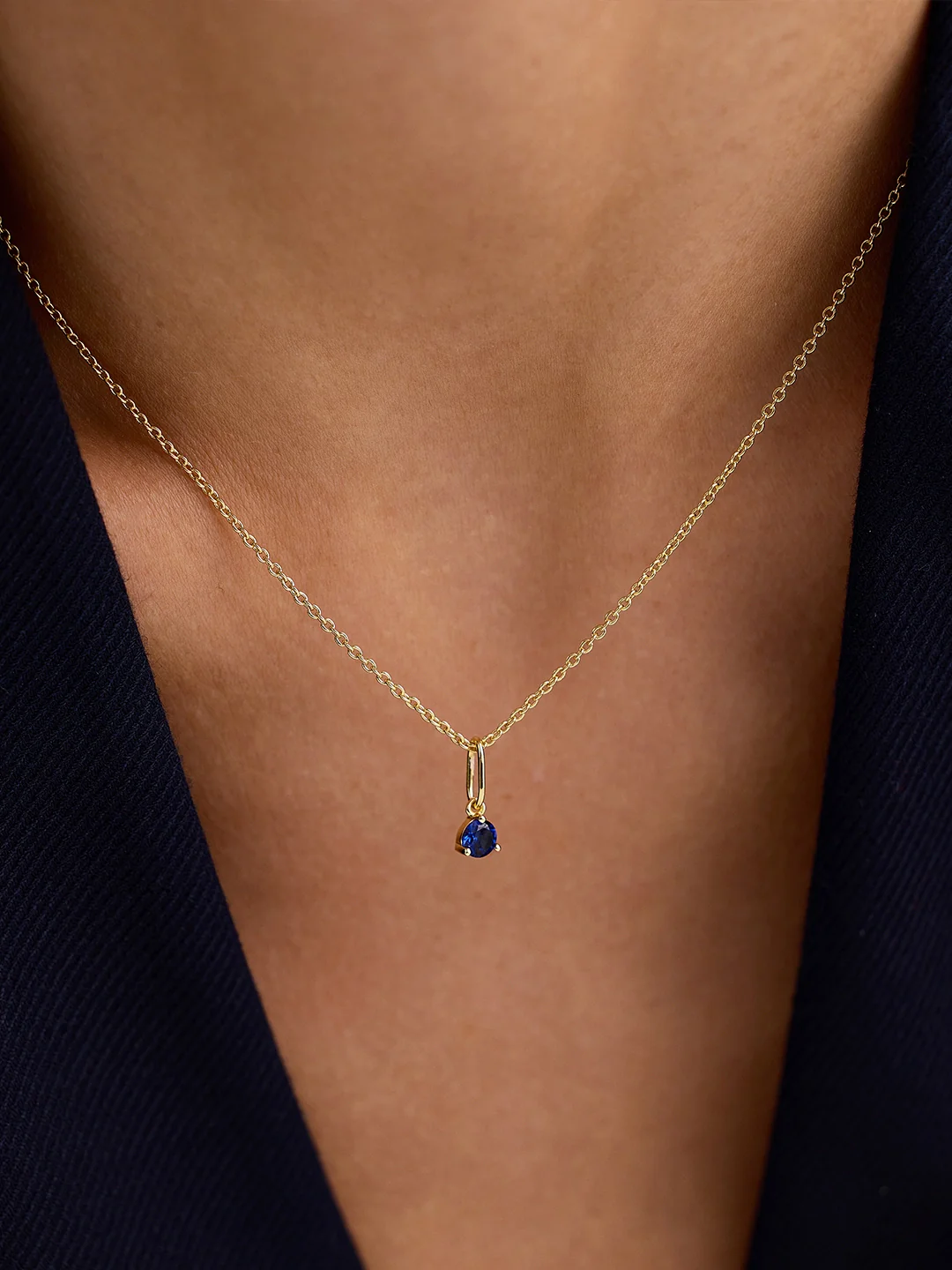 Blue Sapphire Charm