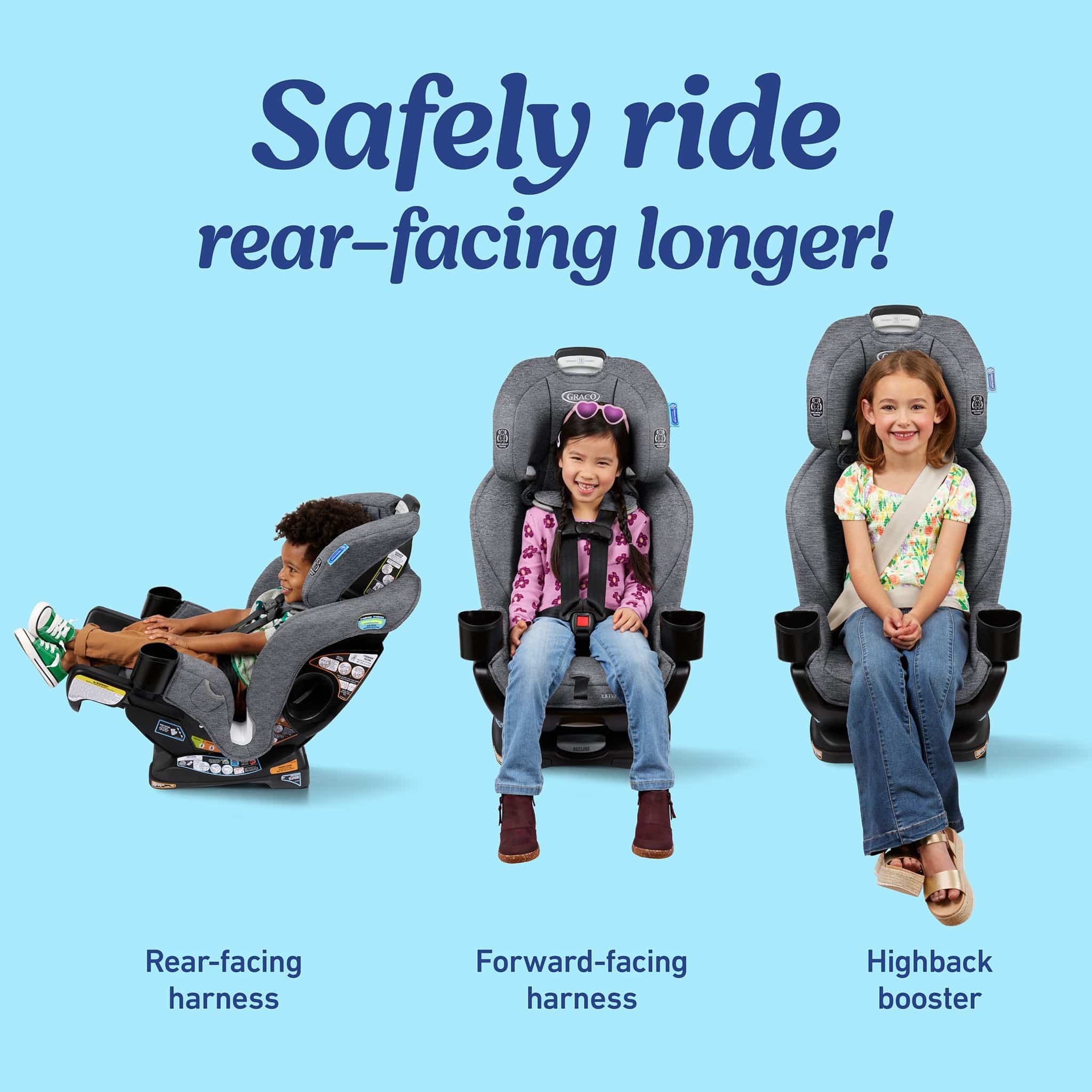 Graco Extend2Fit 3-in-1 All-in-One Convertible Car Seat - Cullen