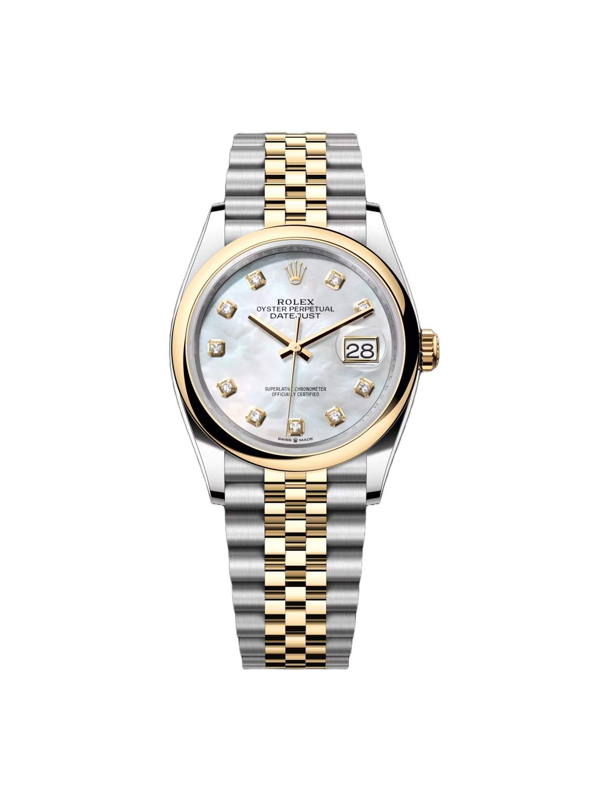 Rolex  Datejust 126203 Mother-of-Pearl Diamond Dial 36mm Domed Bezel