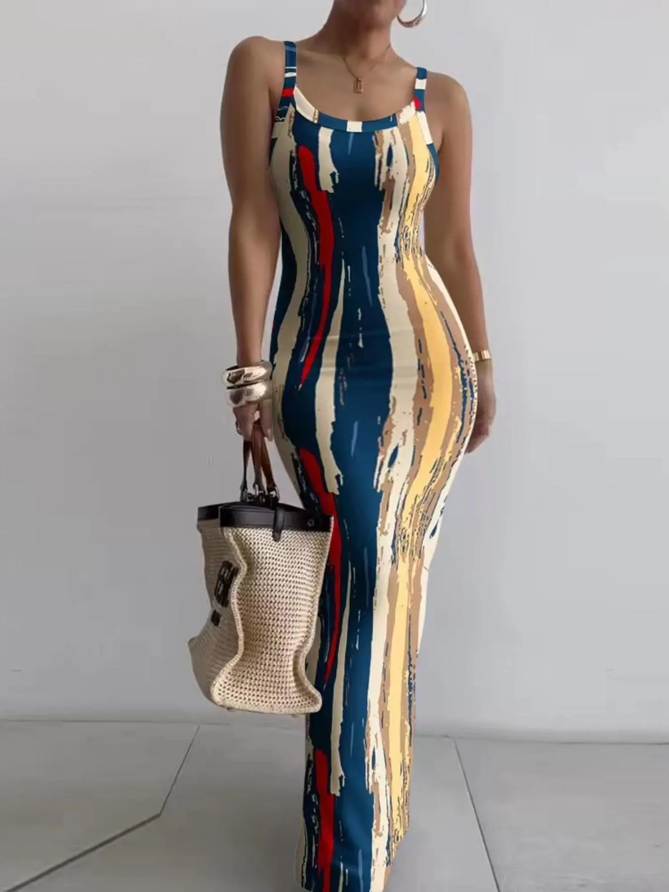 Women's Random Print Bodycon Dress
