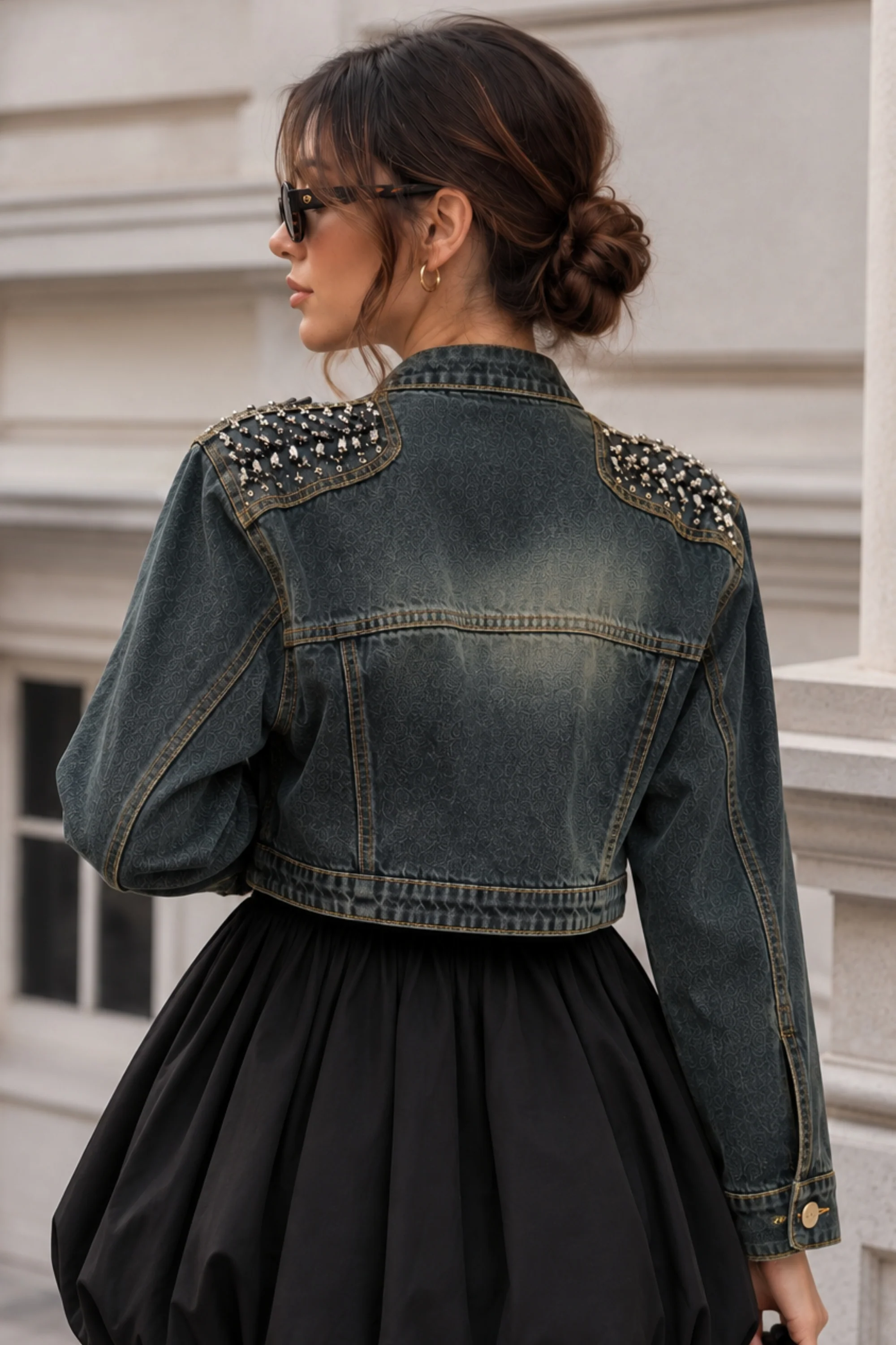 Cropped Chain & Stitch Jacket