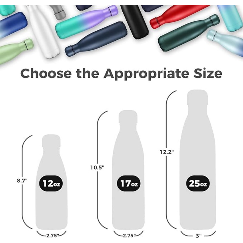THERMOCLOUD 25oz Insulated Water Bottle 1/2 Pack
