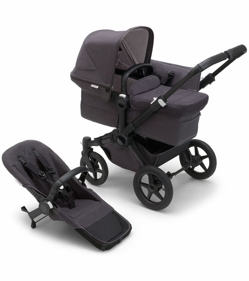 Bugaboo Donkey 5 Mono Complete Single-to-Double Stroller - Mineral  Black / Washed Black