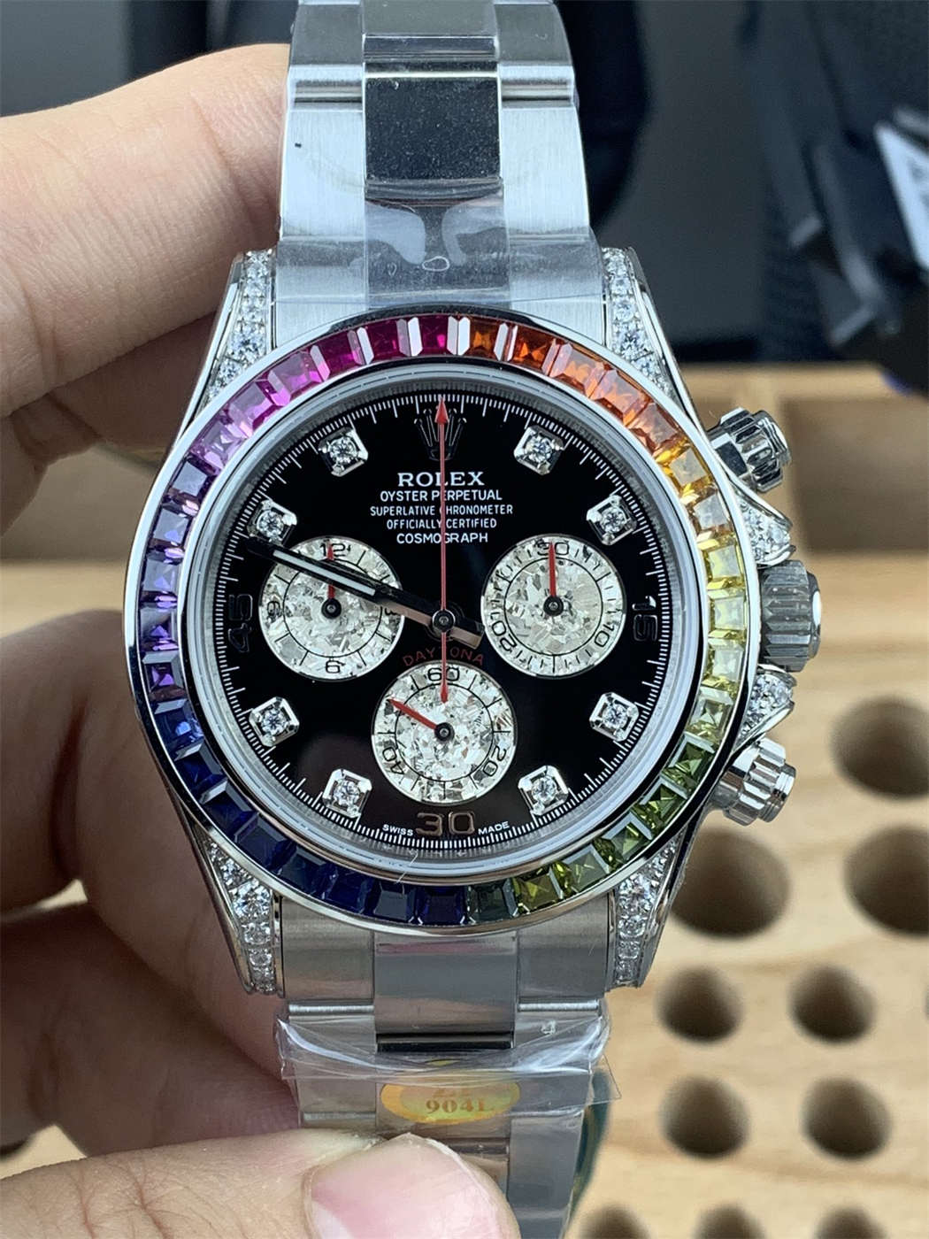 Rolex Daytona Rainbow Replica 116599 RBOW – ZF Factory White Gold 4130 Movement
