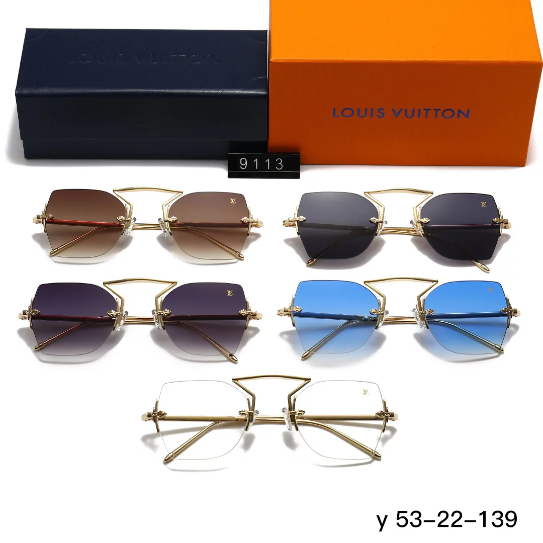 5 Colors Unisex rimless metal temples Sunglasses(A/B/C=53/22/139mm) TYJ-915727