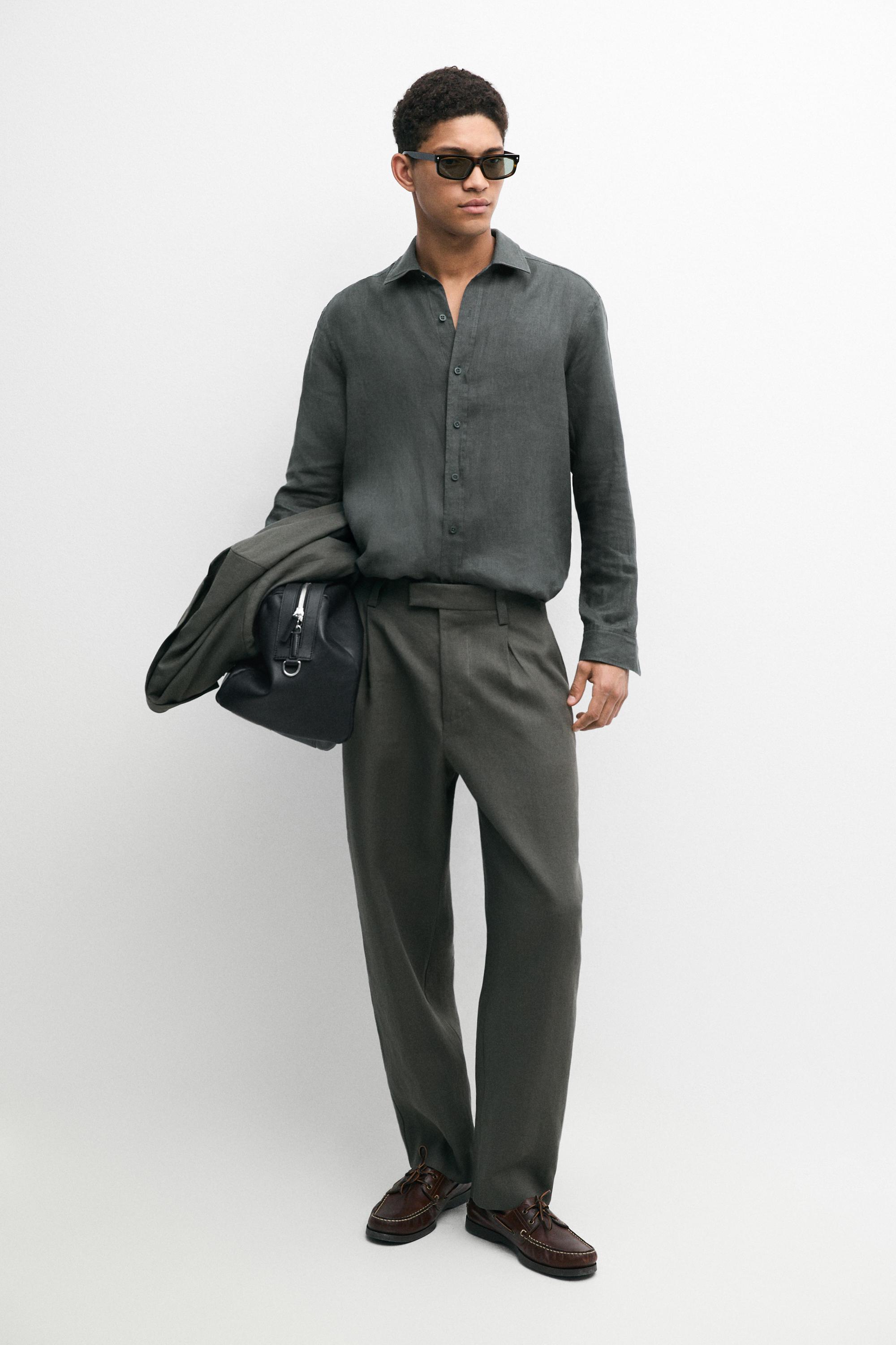 Pantalón traje lino