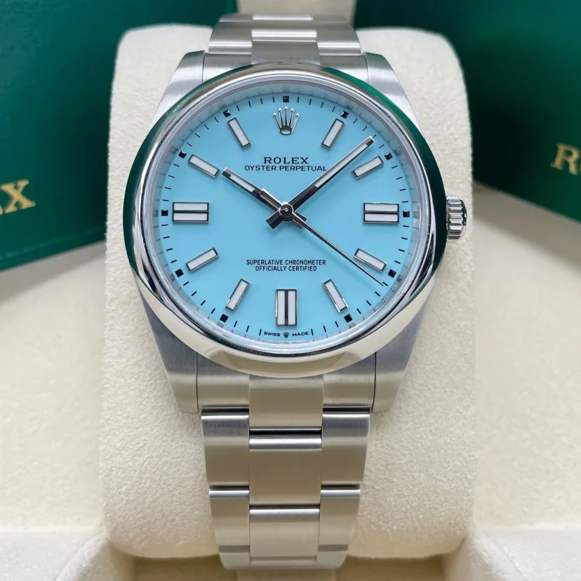Rolex Oyster Perpetual 41mm 126000-0006 Tiffany Blue Turquoise Dial