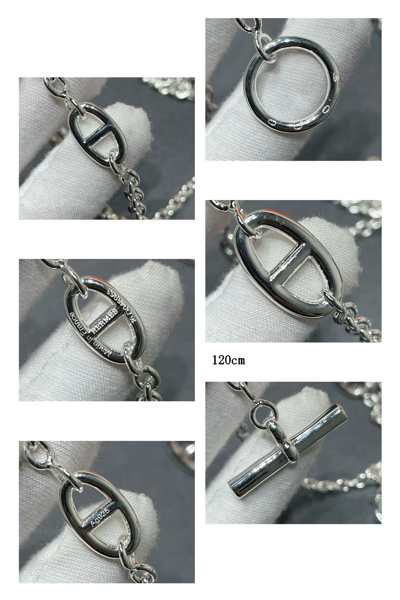Classic 120cm Silver Chains Necklace HHXL-912002