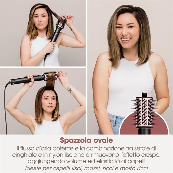 SHARK - Styler e asciugacapelli FLEXSTYLE 3 in 1 HD424EU-nero/oro rosa