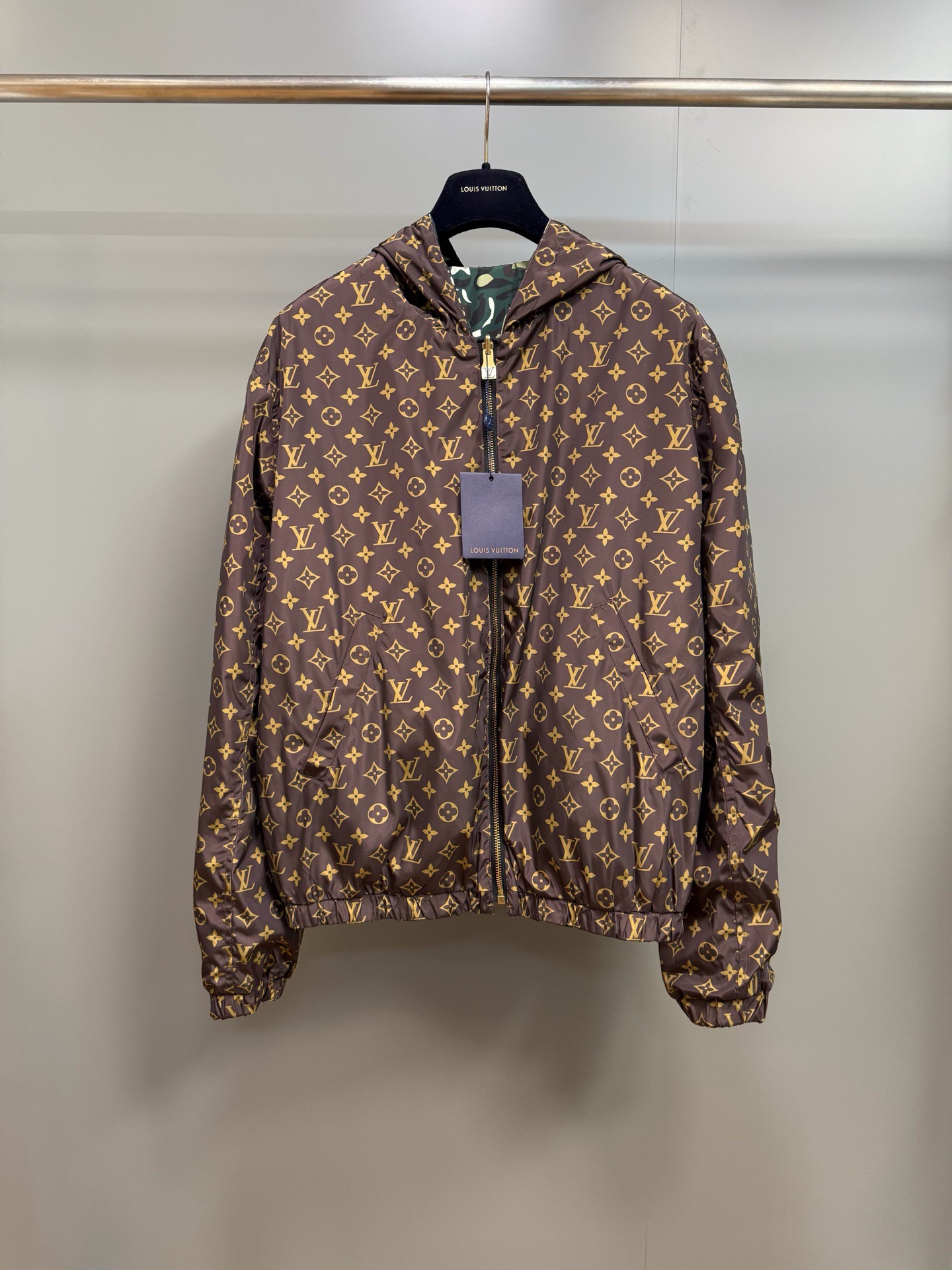 LV Camouflage Nylon Reversible Jacket