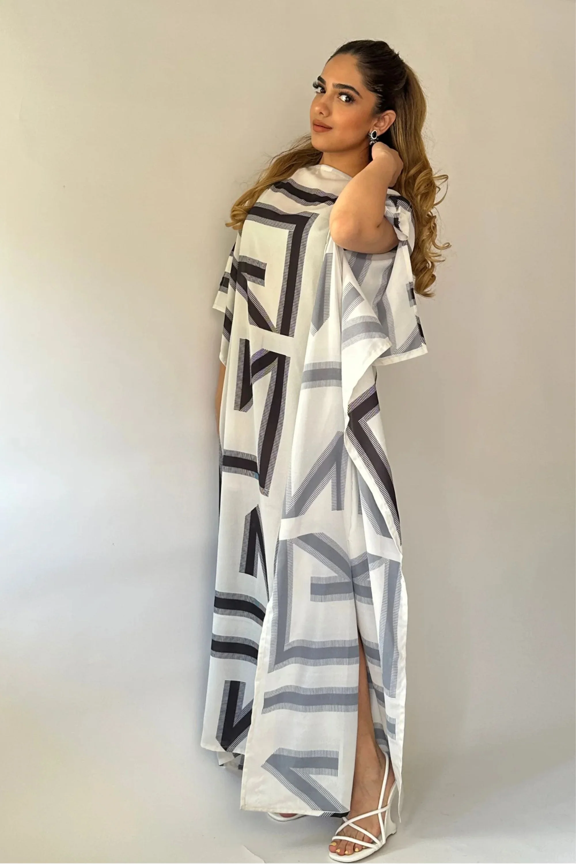 White Oasis Kaftan Dress
