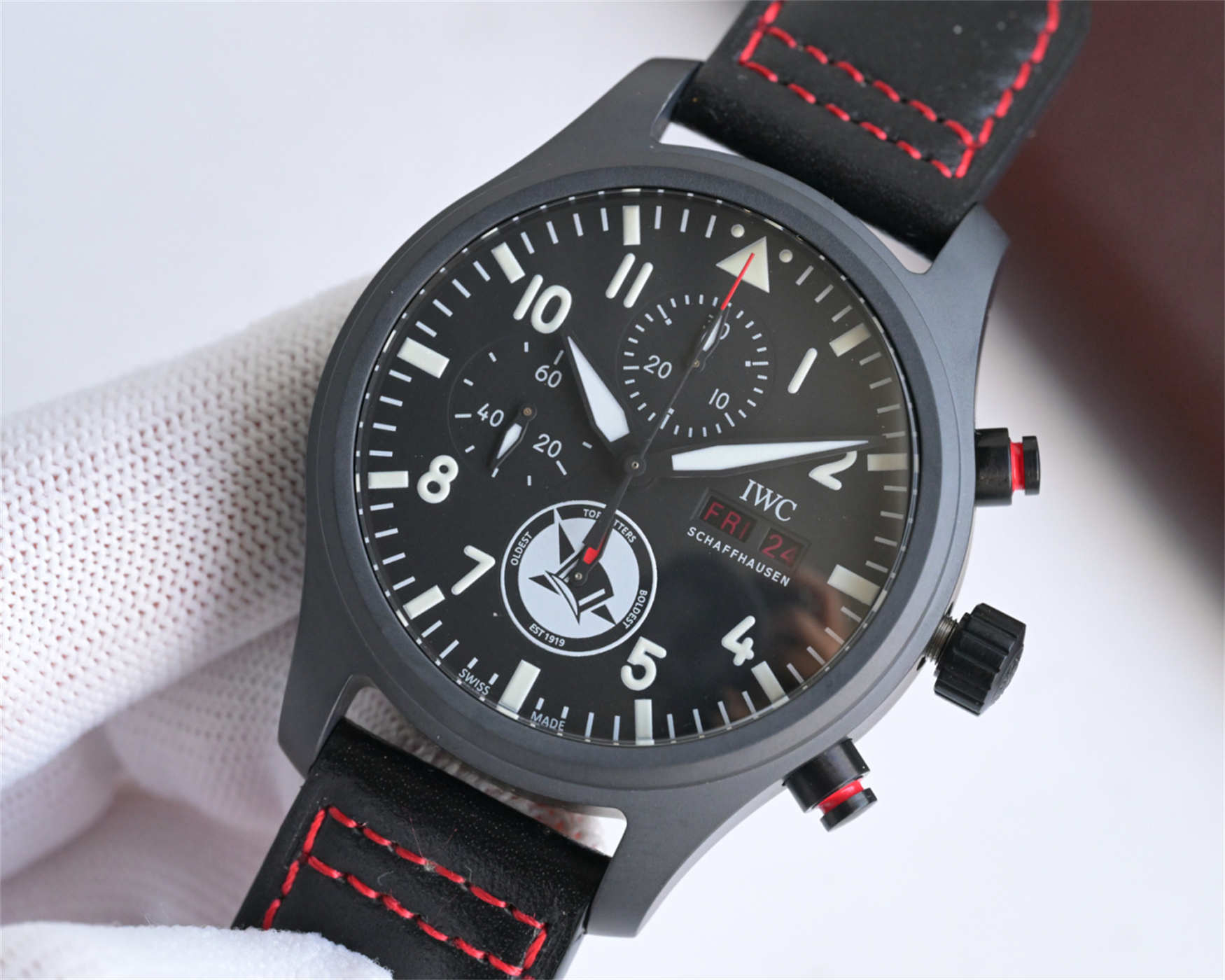 ZF IWC Top Gun Replica | Black Ceramic Chronograph IW389108