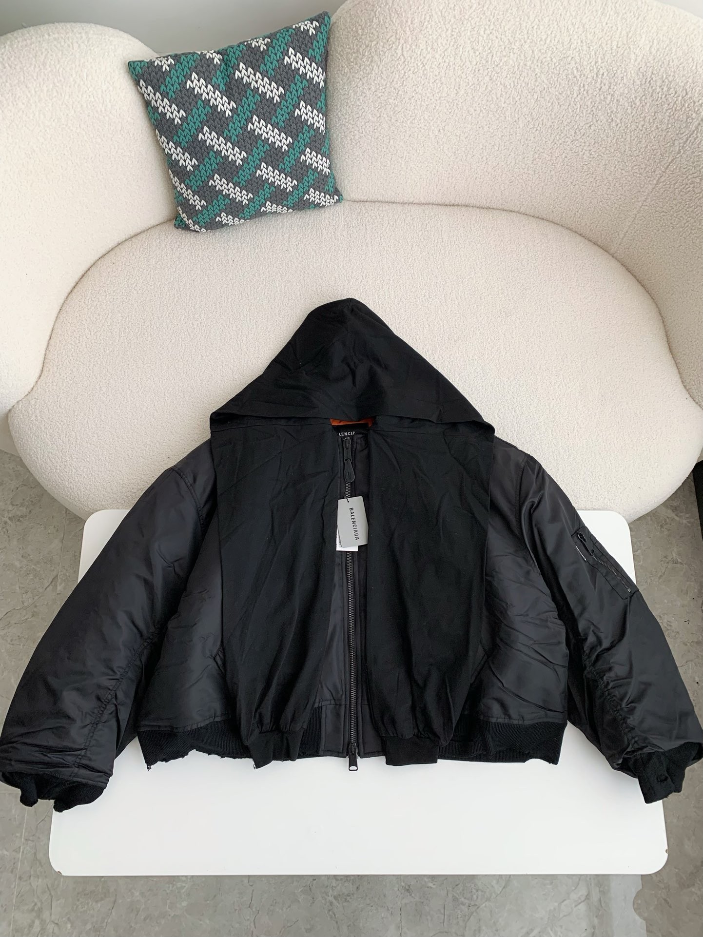 BLCG Plain color zipper long-sleeve jacket