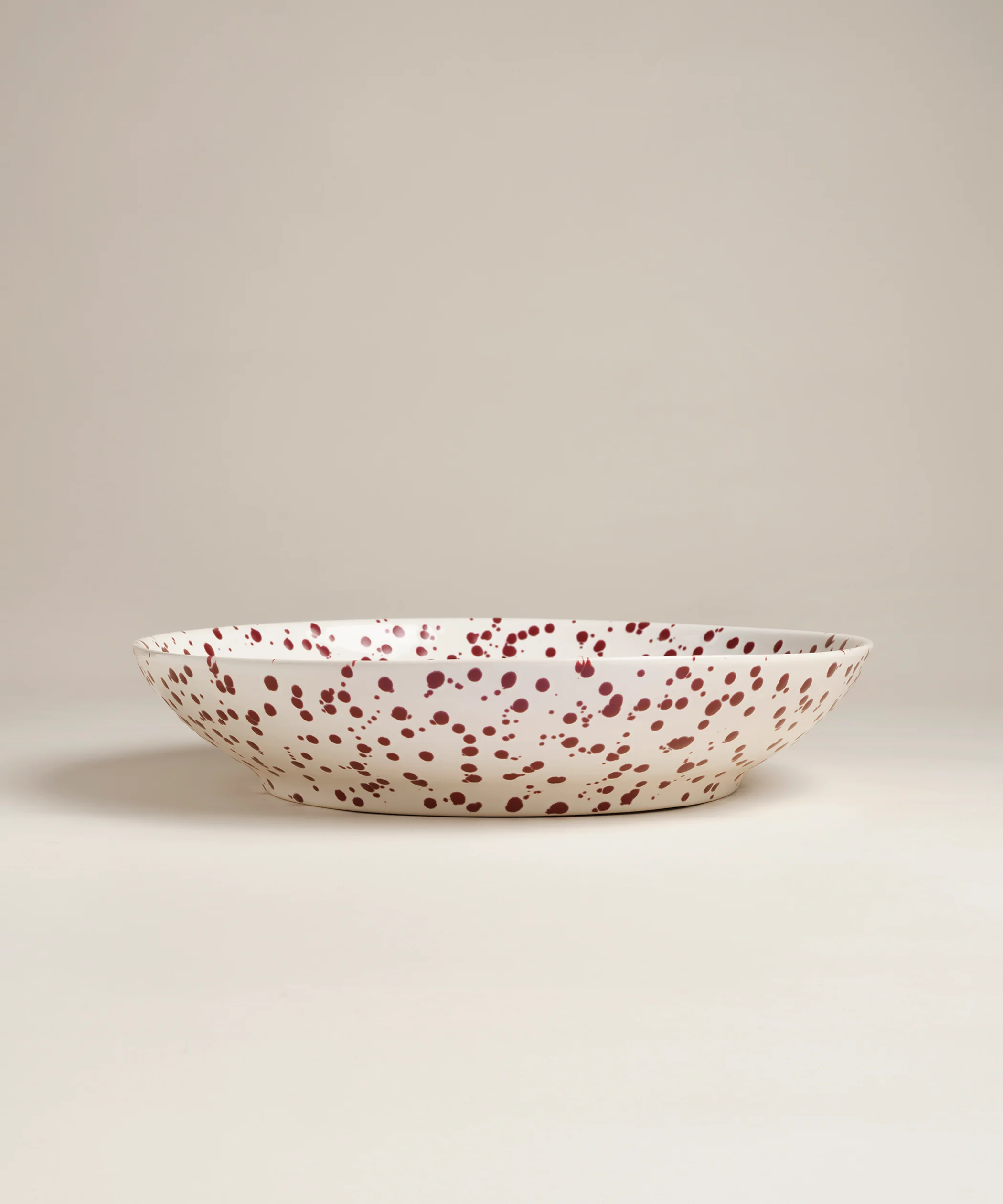 Splatter Low Serving Bowl