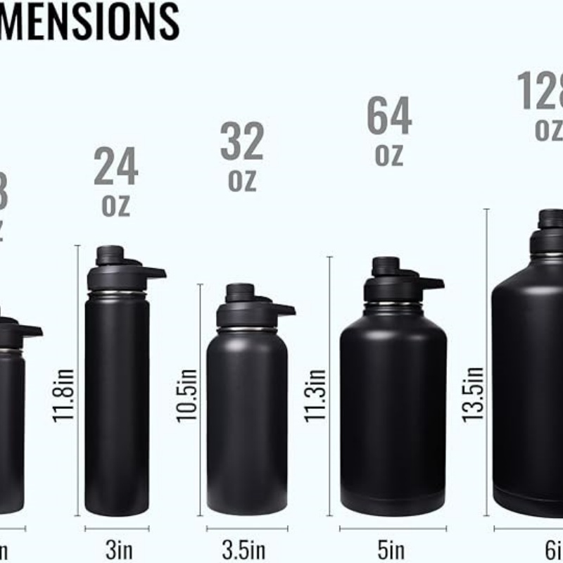 THERMOCLOUD 24 oz Insulated Water Bottle with Handle