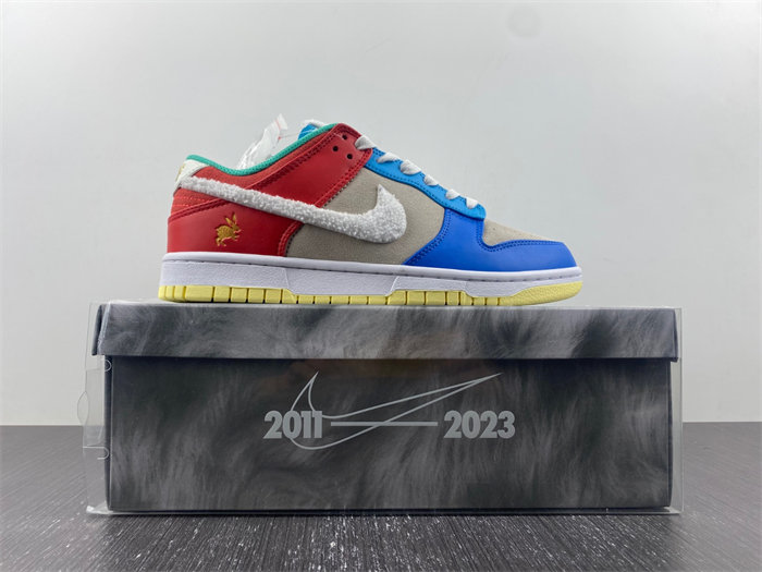 NK Dunk Low Retro PRM Year of the Rabbit Blue Orange Cream FD4203-111