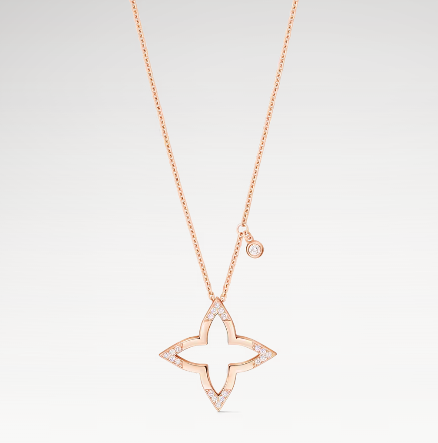 Louis Vuitton Q03083 Ombre Blossom Pendant, Pink Gold and Diamonds