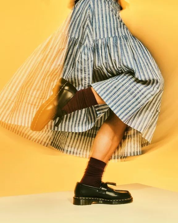 Adrian Yellow Stitch Smooth Leather Tassle Loafers