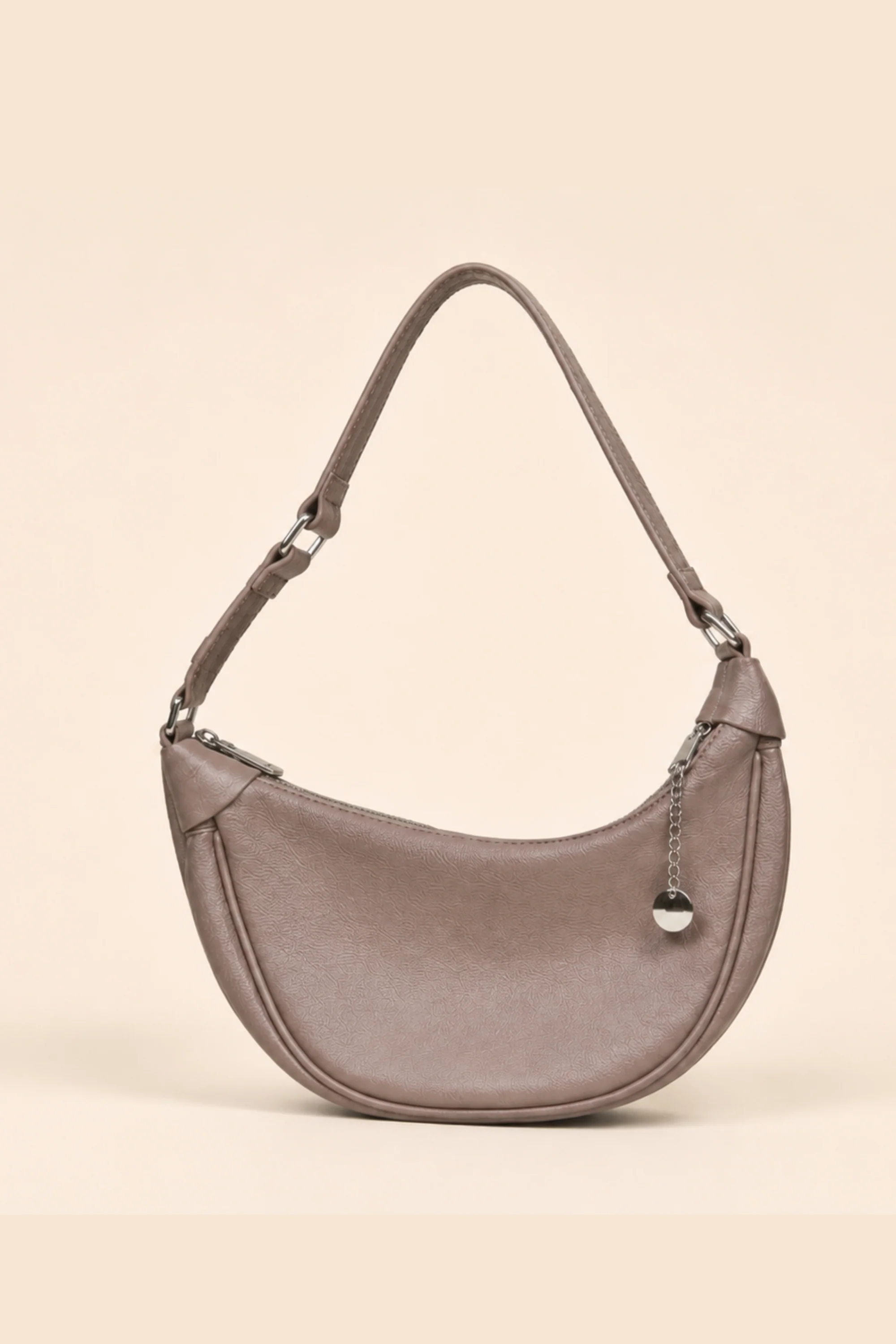 Luna Taupe Crescent Bag