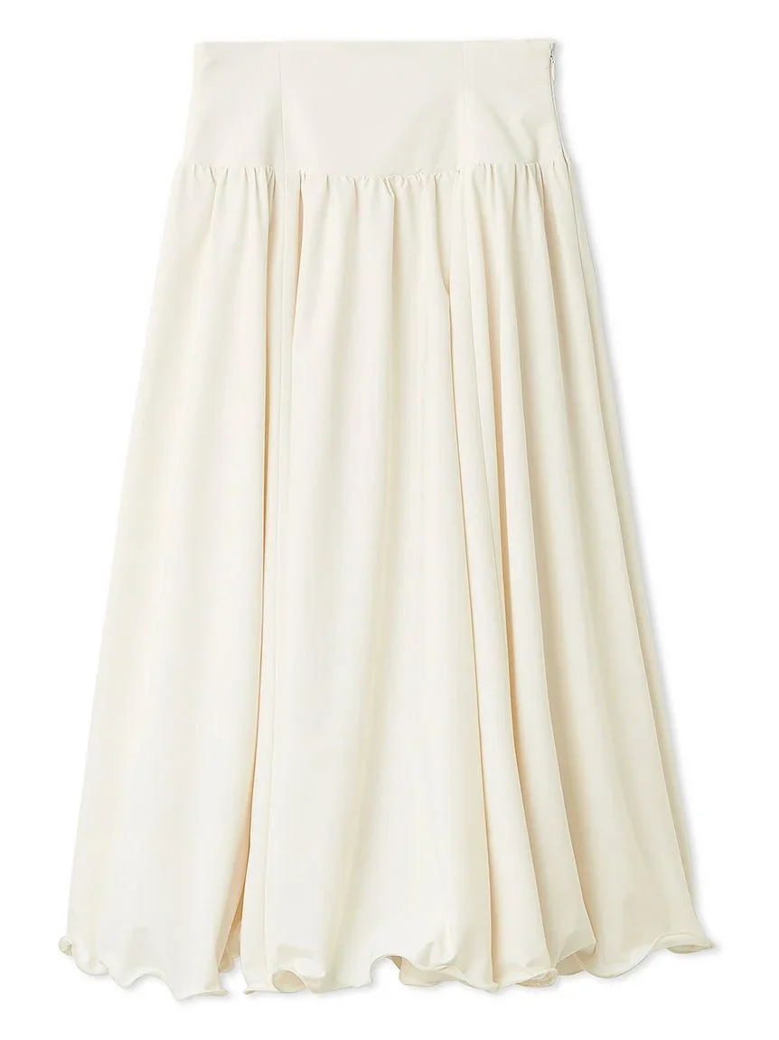 Volume Taffeta Long Skirt