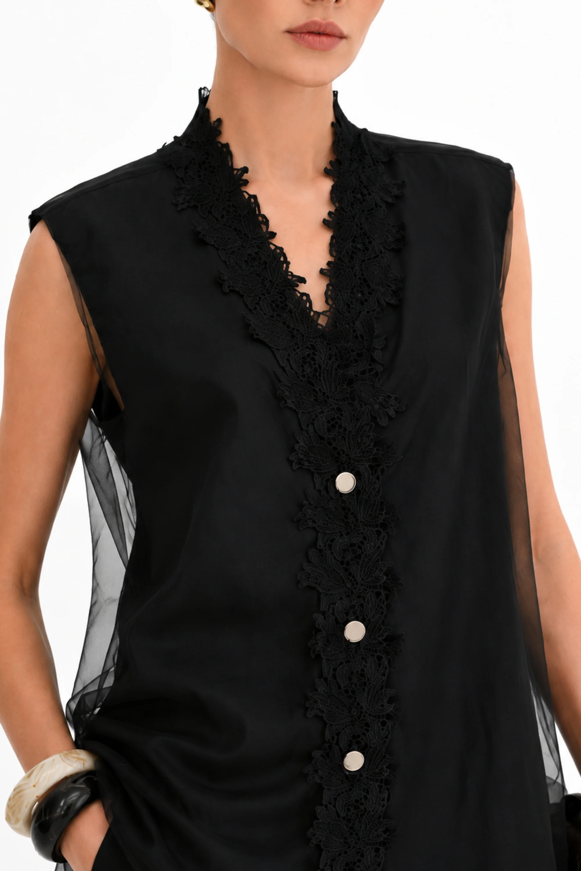 Black Orchid Sleeveless Shirt