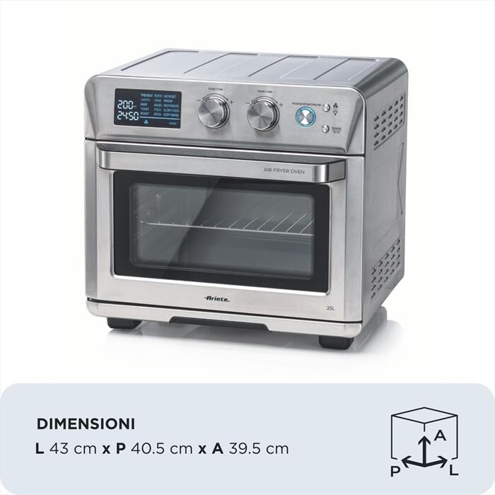 ARIETE - Friggitrice ad aria 4629/11-acciaio inossidabile