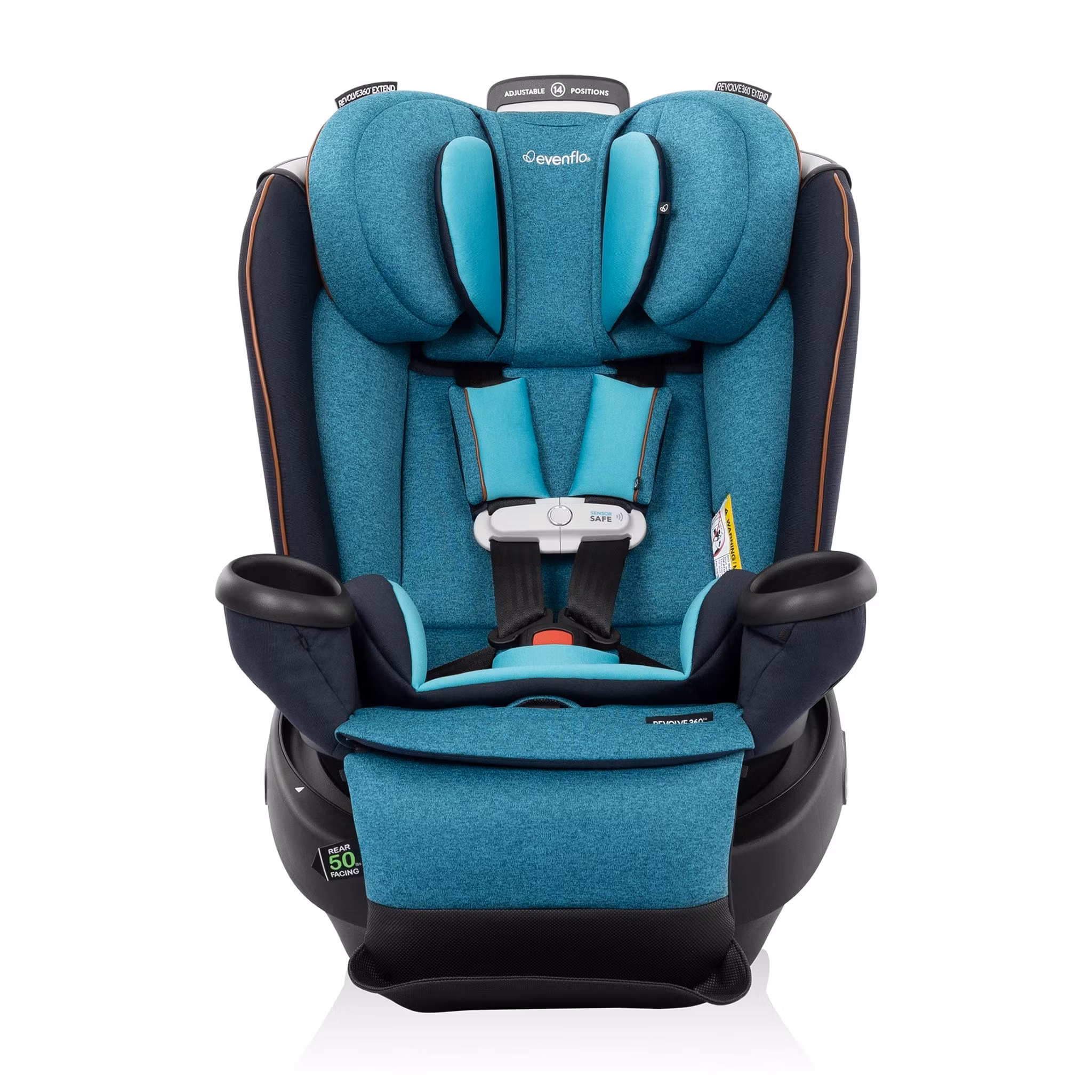 Evenflo GOLD Revolve360 Extend All-in-One Rotational Convertible Car Seat with SensorSafe - Sapphire