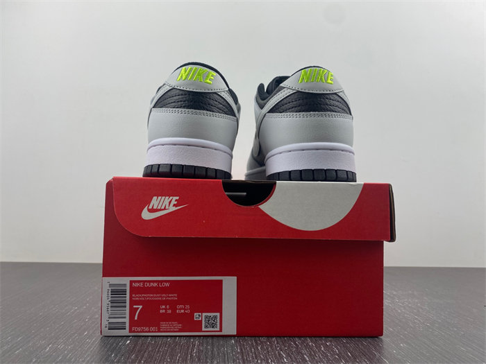 NK Dunk Low Grey Panda Volt FD9756-001