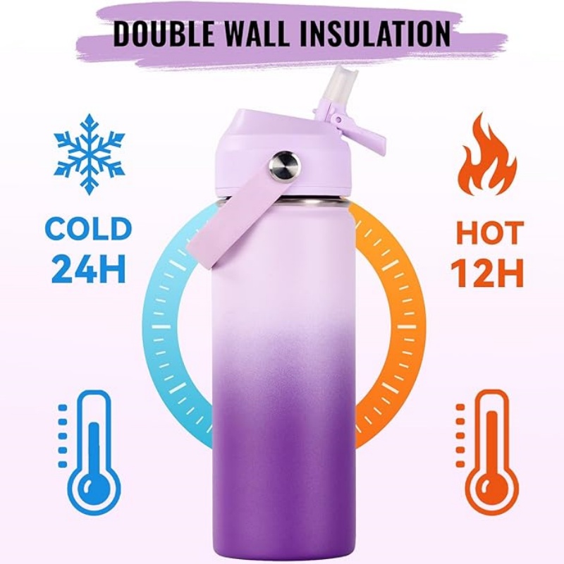 THERMOCLOUD 18oz Insulated Stainless Steel Water Bottle