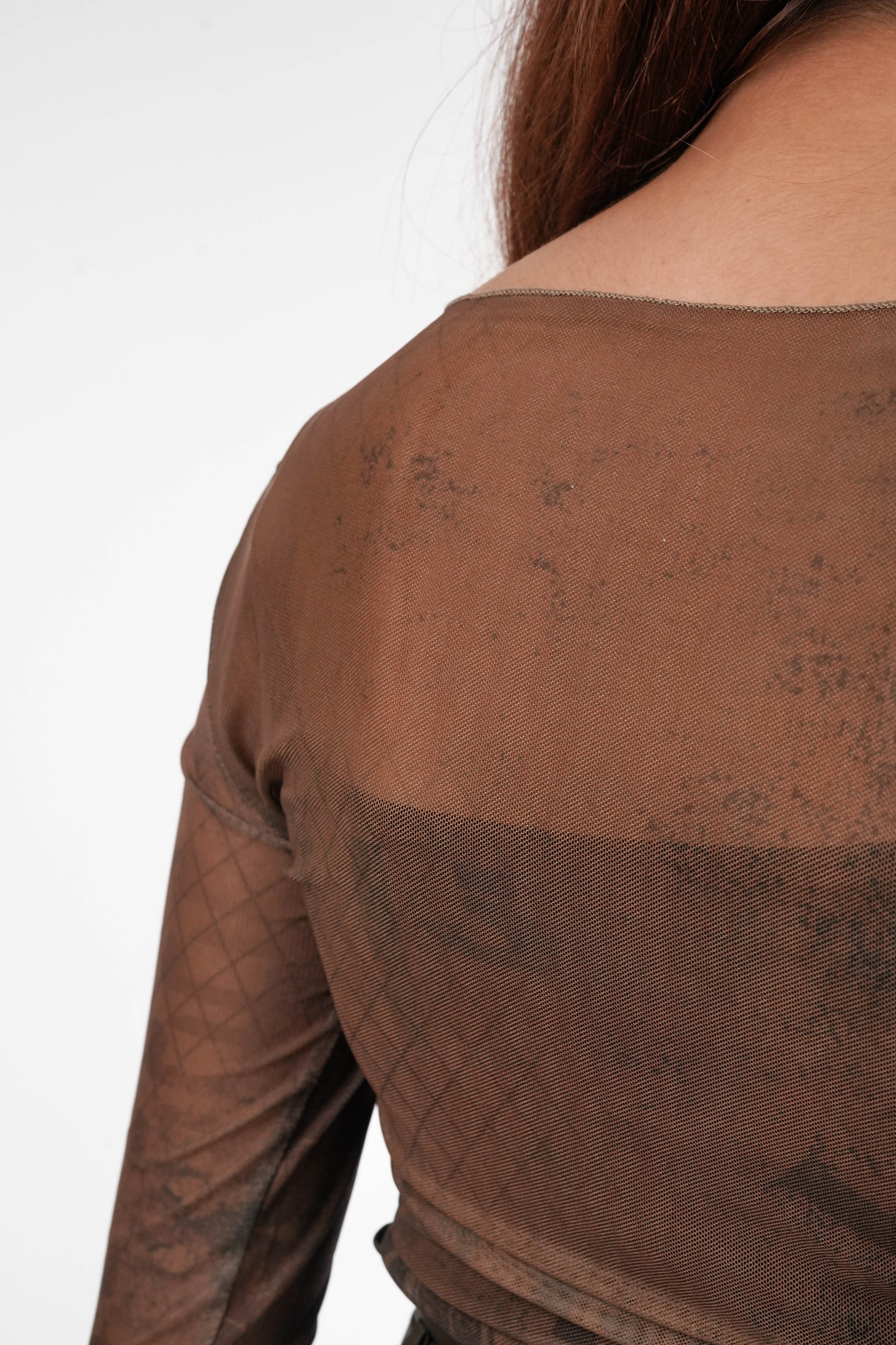 Cocoa Breeze Mesh Top