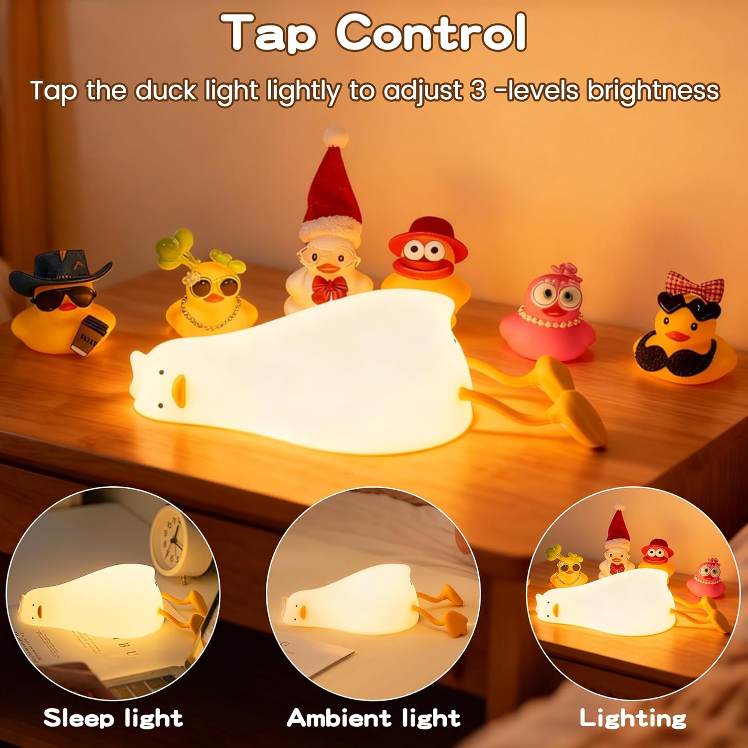 Lying Flat Duck Night Light