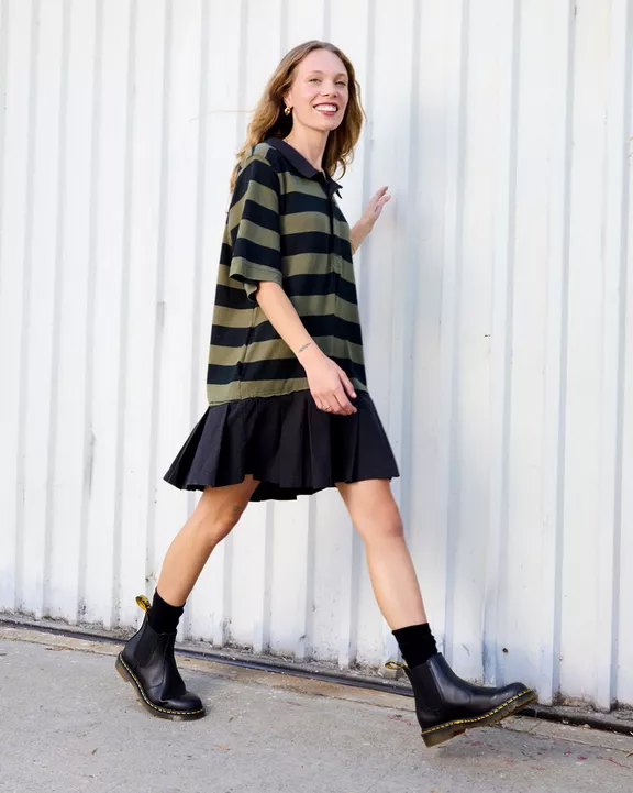 2976 Yellow Stitch Smooth Leather Chelsea Boots