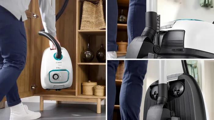 BOSCH - SERIE 4 ASPIRAPOLVERE CON SACCO PROHYGIENIC-Black,White
