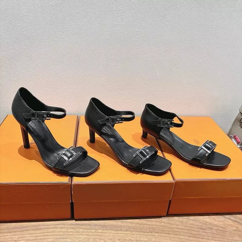 Fashion High Quality Real Leather High Heel Sandals LX-872317