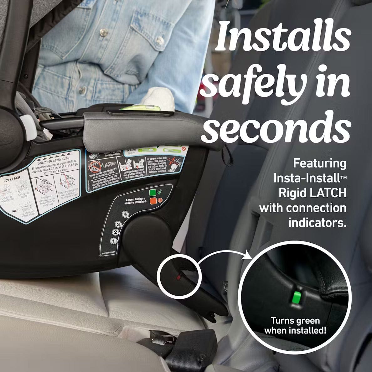 Graco GoMax Infant Car Seat with  Insta-Install Rigid LATCH - Orchid Haze