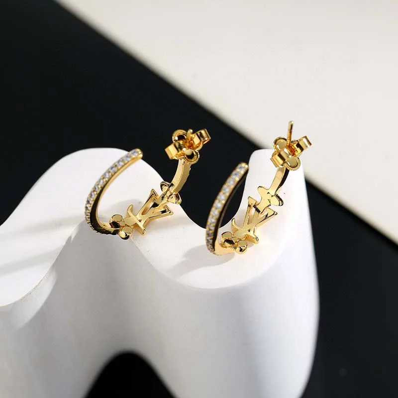 Stone-set Circle Earrings ED-931317