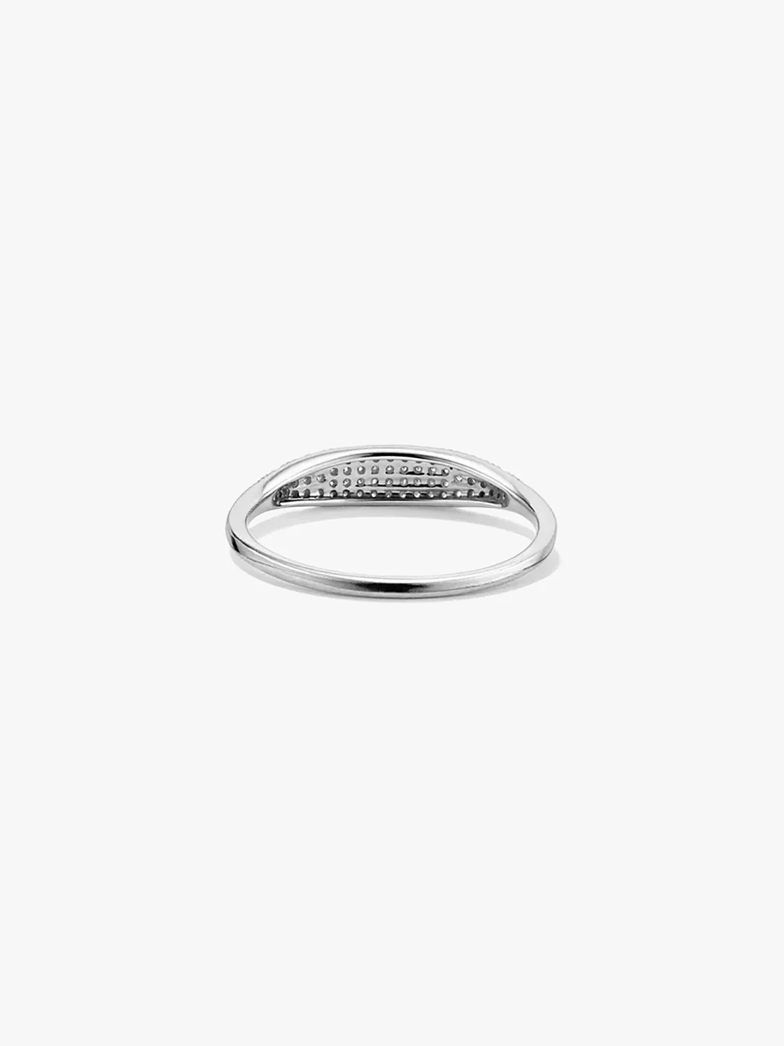Silver Pave Sapphire Signet Ring