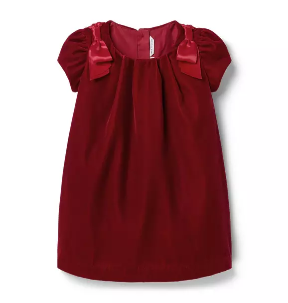 The Velvet Shoulder Bow Dress