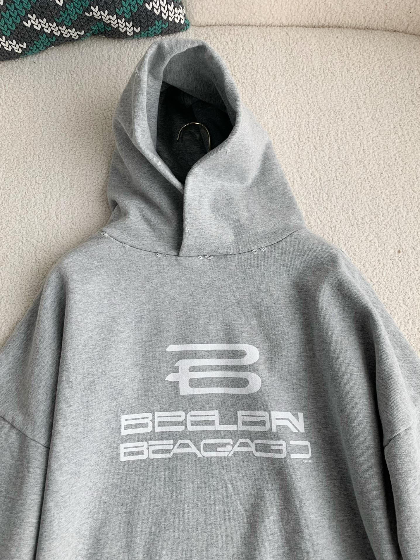 BLCG logo print sports hooded sweatshirt