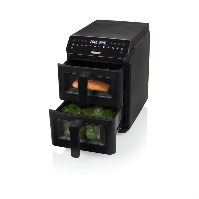 PRINCESS - Friggitrice ad aria DUAL VERTICAL-Nero