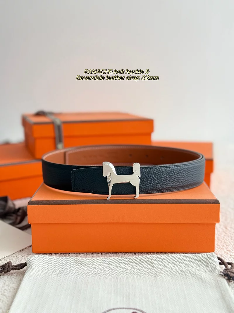 3Colors Wide1.3″ Genuine Leathe Reversible Belt PD-6900088